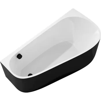 Vana Projekta DR Monolith nástěnná stojící vana 156x77x60 cm, bílá/černá 21111MDRB