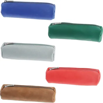 Penál Herlitz Pouzdro kulaté imitace kůže 20 x 6 x 6 cm tmavě modrá