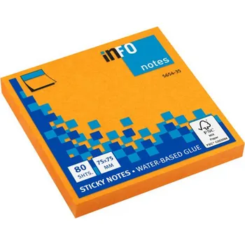 Samolepící bloček Samolepicí bloček 80ls oranžový