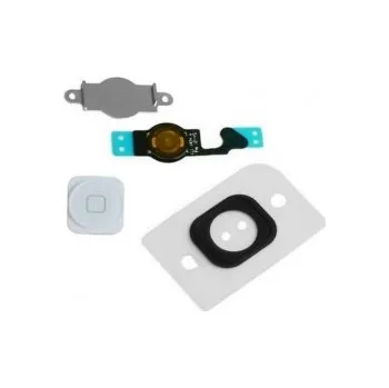 Náhradní díl pro mobilní telefon Apple iPhone 5 home button (home tlačítko) + flex, Barva: Bílá