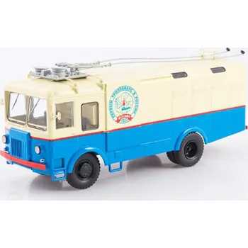 autíčko MODIMIO TG 3 Hybridní nízkorychlostní vozidlo trolejbus 1:43 Naše autobusy Rusko časopis s modelem #11 TG 3 Hybridní nízkorychlostní vozidlo - kovový model autobusu