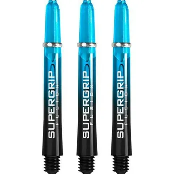Příslušenství pro šipky Násadky na šipky Harrows Supergrip Fusion černé, aqua, dlouhé