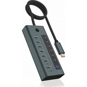 USB hub USB HUB Icy Box Hub IB-HUB1457-C31 7portový HUB typu C s 36W PSU