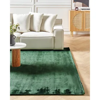 Koberec Viskózový koberec 200 x 300 cm zelený moderní do obývacího pokoje dekorativní doplněk do domácnosti Beliani