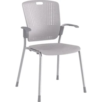 Jednací židle Humanscale Cinto konferenční židle světle šedá s područkami