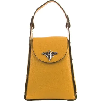 Minimalistická dámská kabelka crossbody / do ruky žlutá