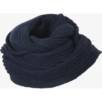 Šála Dámská kruhová vlněná šála Tmavě modrá 180x30cm