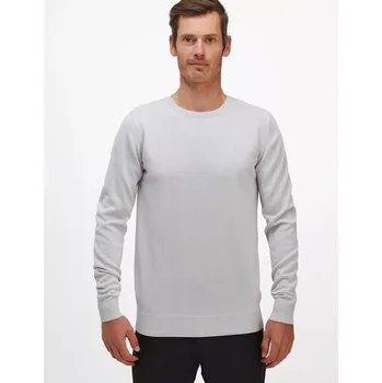 Pánský svetr Pánský vlněný svetr Merino Blend Šedá XXL