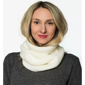 Šála Dámská kruhová vlněná šála Merino Extra Fine Natural