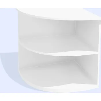 Šatní skříň Nabytekmorava Rohová policová kancelářská skříň Alfa 90 barva lamina: bílá