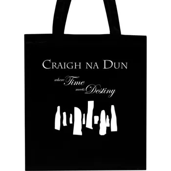 Nákupní taška Nákupní taška unisex s potiskem Craigh na Dun - Outlander - bílá