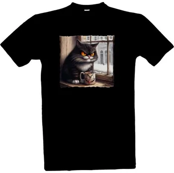 Pánská móda Tričko s potiskem Naprdnutý kocourek pánské