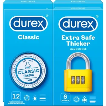 Kondom Durex Mix karton 6xClassic 12ks + 6xExtra Safe 12ks