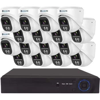 Kompletní kamerový systém Securia Pro IP kamerový systém NVR16CHV8S-W SONY DOME smart, bílý, kov Pevný disk: 2TB
