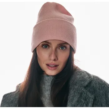Čepice Reserved - Čepice beanie z viskózové směsi - růžová - 662CO-30X - 662CO-30X-ONE