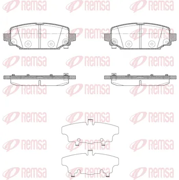Brzdová destička Sada brzdových destiček, kotoučová brzda REMSA 1909.04