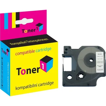 Páska DYMO S0720500 Black/Transparent 12mm x 7m kompatibilní Toner1