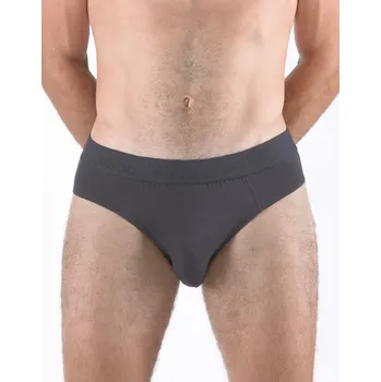 Slipy Gina Výhodné balení 5 kusů - Slipy se širším bokem 71128P Barva/Velikost: tm. šedá / XL/XXL