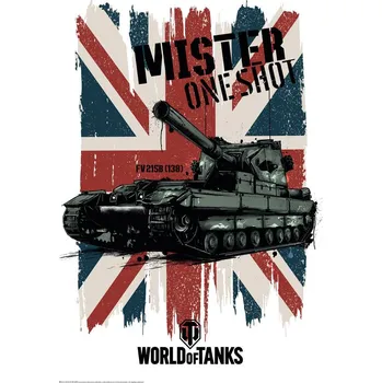 Plakát Plakát, Obraz - World of Tanks - Mister One Shot - Union Jack