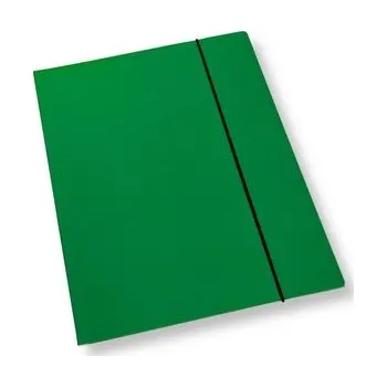 Set školních potřeb Teczka A4 z gumką lakier zielona 350gsm (10szt)