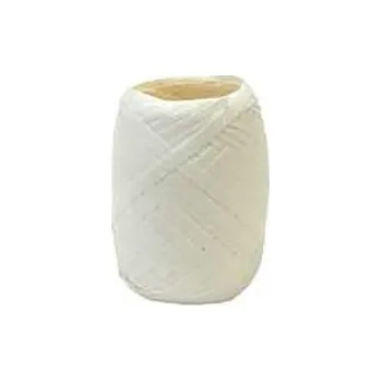 Stuha Stuha 5mm/20m hladká "vajíčko" bílá