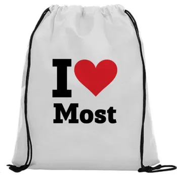 Sportovní vak Vak na záda - I love Most Růžová