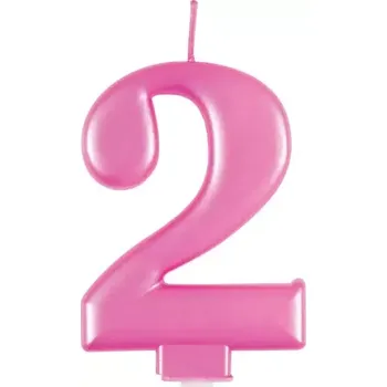 Dortová svíčka Svíčka dortová růžová metalická 2