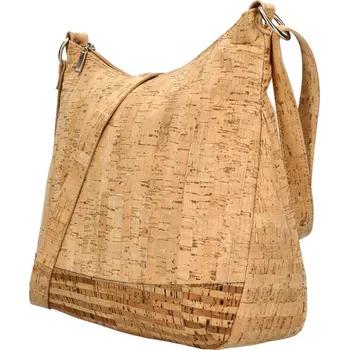 Kabelka Korková crossbody dámská kabelka střední velikosti MSR14 přírodní hnědá