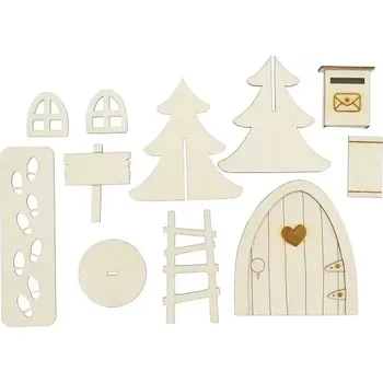 Vánoční dekorace Vánoční dřevěná dekorace - Elfí domov