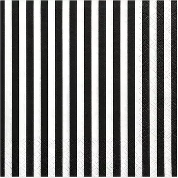 Papírový ubrousek Papírové ubrousky "Černé proužky" 20ks