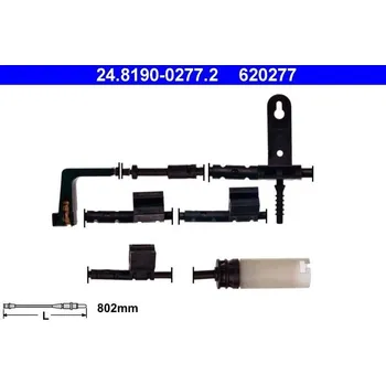 Brzdový systém Výstražný kontakt, opotřebení obložení ATE 24.8190-0277.2