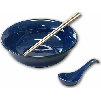 jídelní souprava Polévková miska na Pho/Ramen s lžící a hůlkami