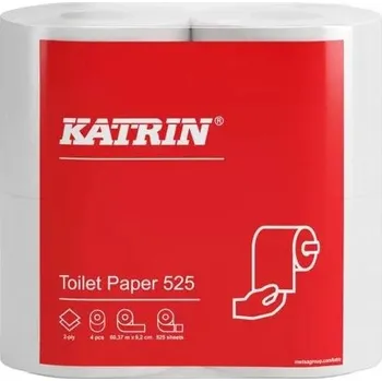 Papír toaletní Katrin 93595, dvouvrstvý, celulóza, 4 ks