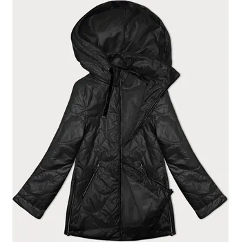 Dámská cargo bunda Černá dámská prošívaná bunda s kapucí SWest, odstíny černé 52 i392_23274-29