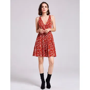 Dámské šaty Ever Pretty červené letní šaty 5756 Velikost: M / 38 / 06 / 10