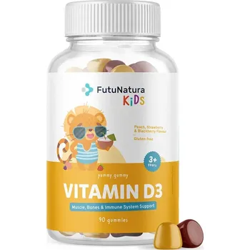 FutuNatura Kids Vitamín D3 - Gumové bonbony pro děti, 90ks