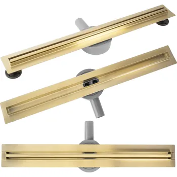 Odvodňovací žlab Odtokový žlab REA NEOX SLIM PRO 60 cm, zlatý kartáčovaný