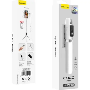 Selfie tripod tyč Blavec Coco P04 Bluetooth 0,7 m (SSCP04-TRW07) bílá