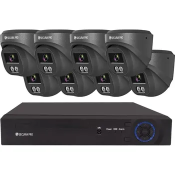 Kompletní kamerový systém Securia Pro IP kamerový systém NVR8CHV8S-B SONY DOME smart, černý Pevný disk: bez disku