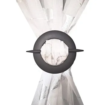 Příslušenství pro záclonu a závěs Dekorační spona dřevěná - kruh