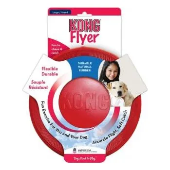 Hračka pro psa Kong Hračka gumový létající talíř červený 23 cm