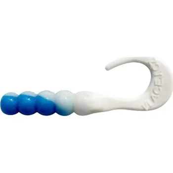 Umělá nástraha Vláčej Gumová nástraha Twister Bobule 70 mm Barva: modro-bílá