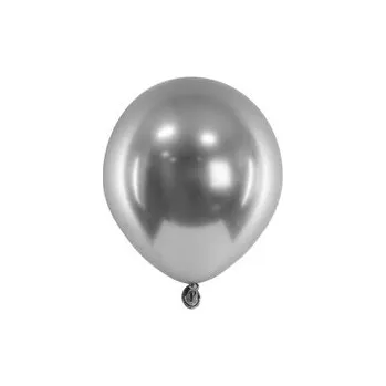 Balony Glossy ciemny srebrny 12cm 50szt