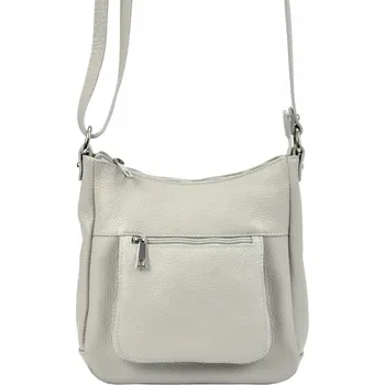 Kabelka Kožená crossbody dámská kabelka Patrizia Piu světle šedá
