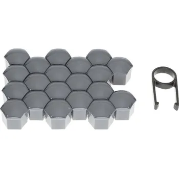 Šroub Carmotion Kryty šroubů na disky kol 19 mm, plastové, grafitové, 20 ks