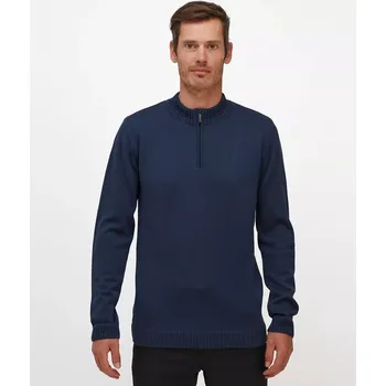 Pánský svetr Pánský svetr na zip Merino Blend Modrá L