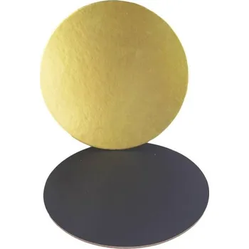 Cake Star Podložka pod dort hrubá zlato-černá matná kruh 30 cm (1 ks)