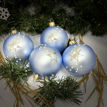 Vánoční ozdoba Irisa Pozor, letí kometa Velikost: 7 cm, Balení: 4ks, Barva: modrá