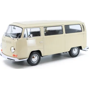 autíčko Volkswagen T2 Bus 1972 béžová 1:24 - Welly VW T2 Bus - kovový model auta 1/24