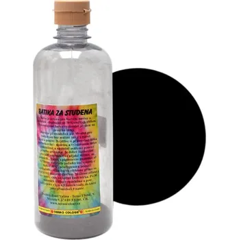 Speciální výtvarná barva Batika za studena Terno 30g v láhvi 500ml černá